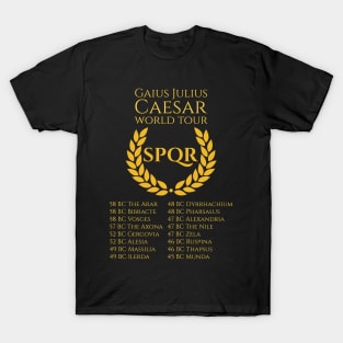 History Of Ancient Rome SPQR - Julius Caesar World Tour T-Shirt